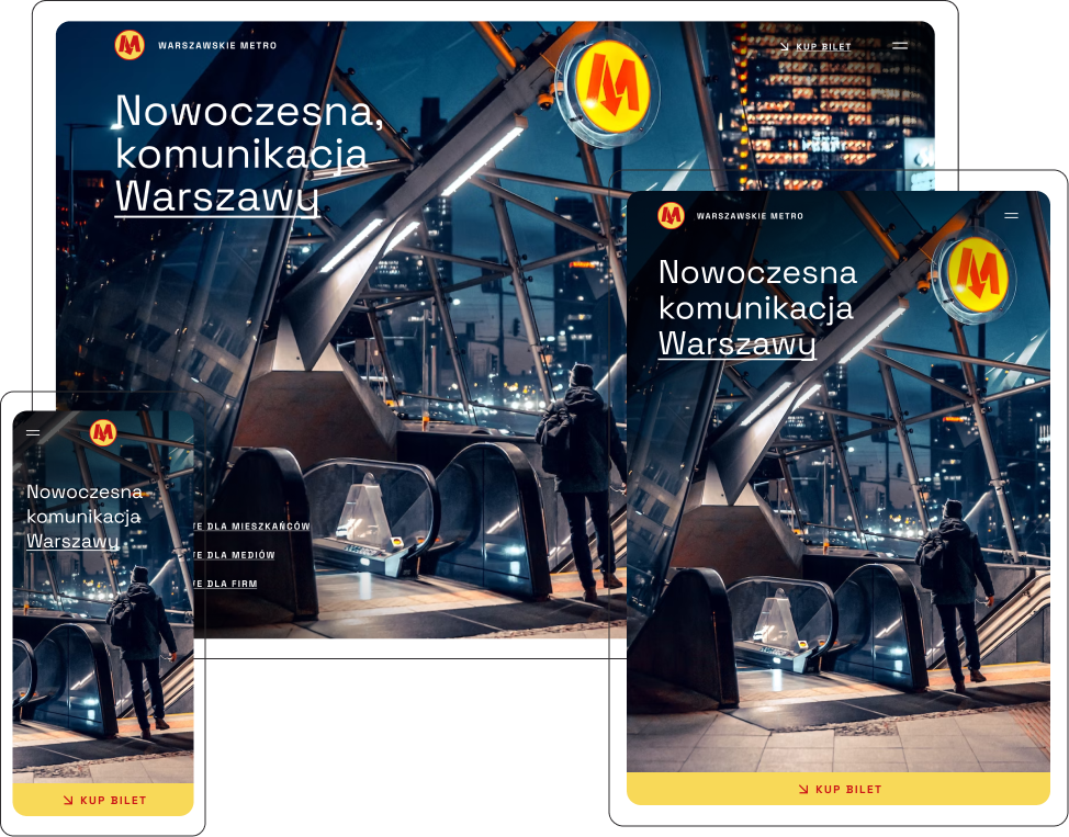 trabsky strony internetowe warszawa metro warszawskie koncept redesign